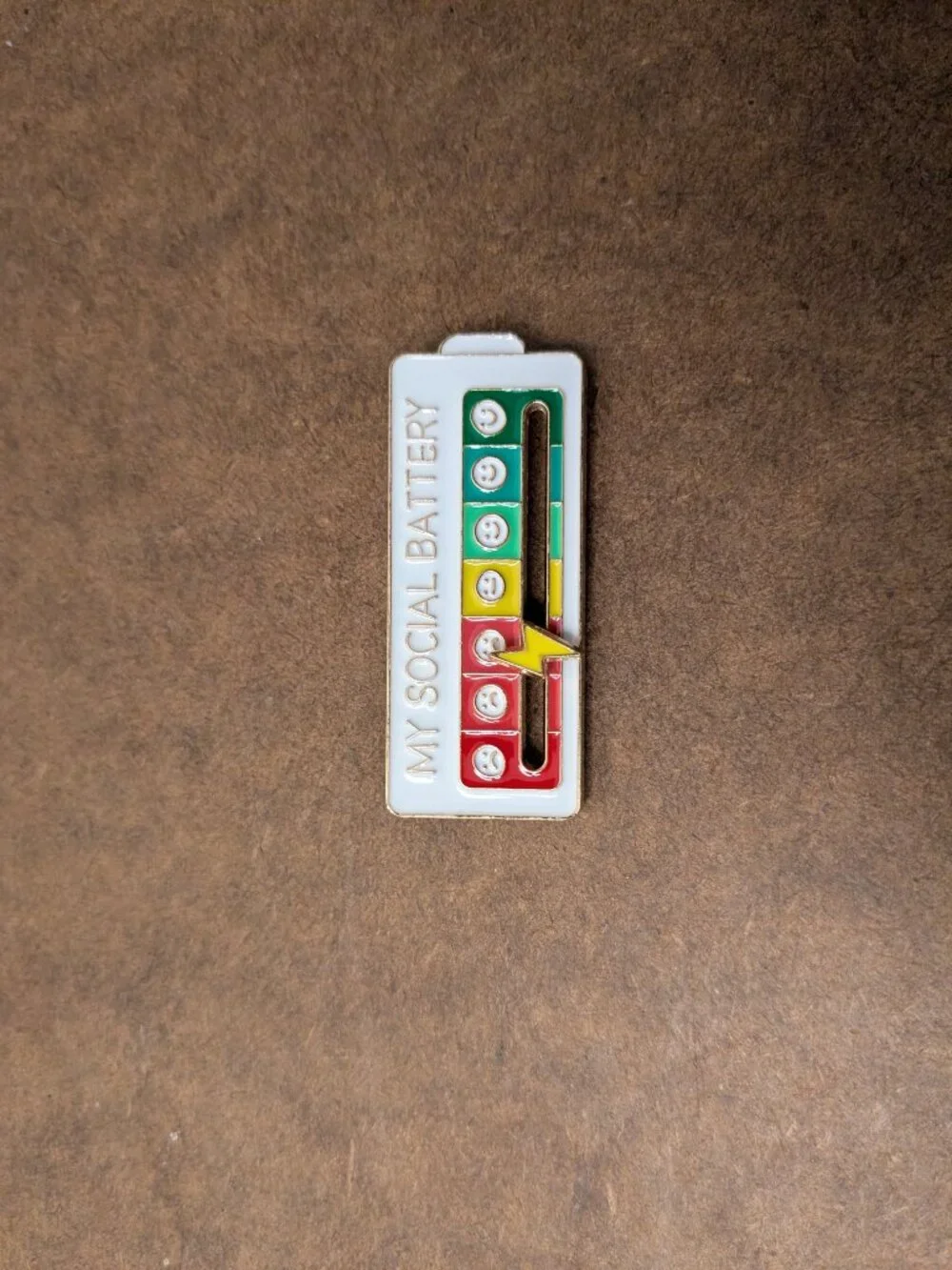 My Social Battery Moveable Pin
